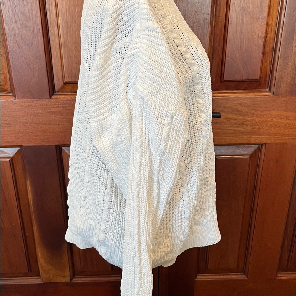 Vintage Izod Crest Logo Cable Knit Oversized Cotton Sweater XL Preppy Grandpa - Picture 4 of 9